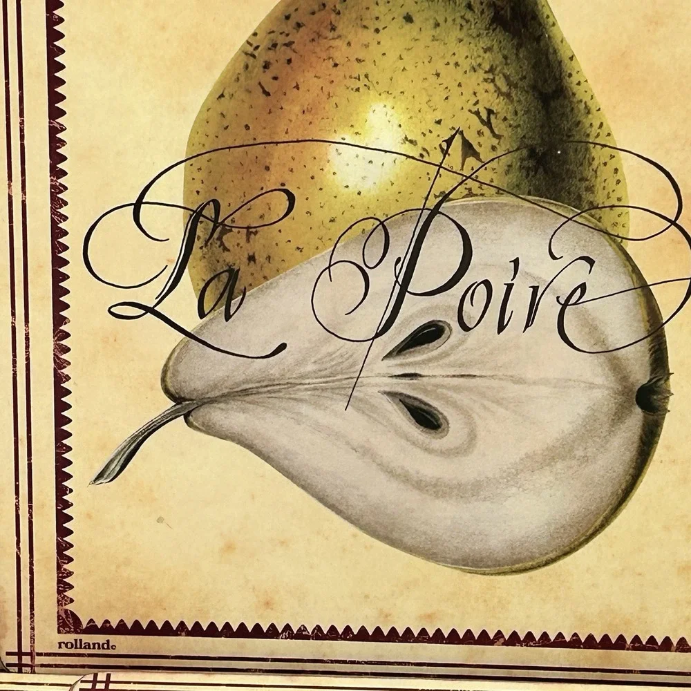 Pimpernel Rolland La Poire La Pomme Cork Back Placemats‎ Set of 6 Fruit Design
